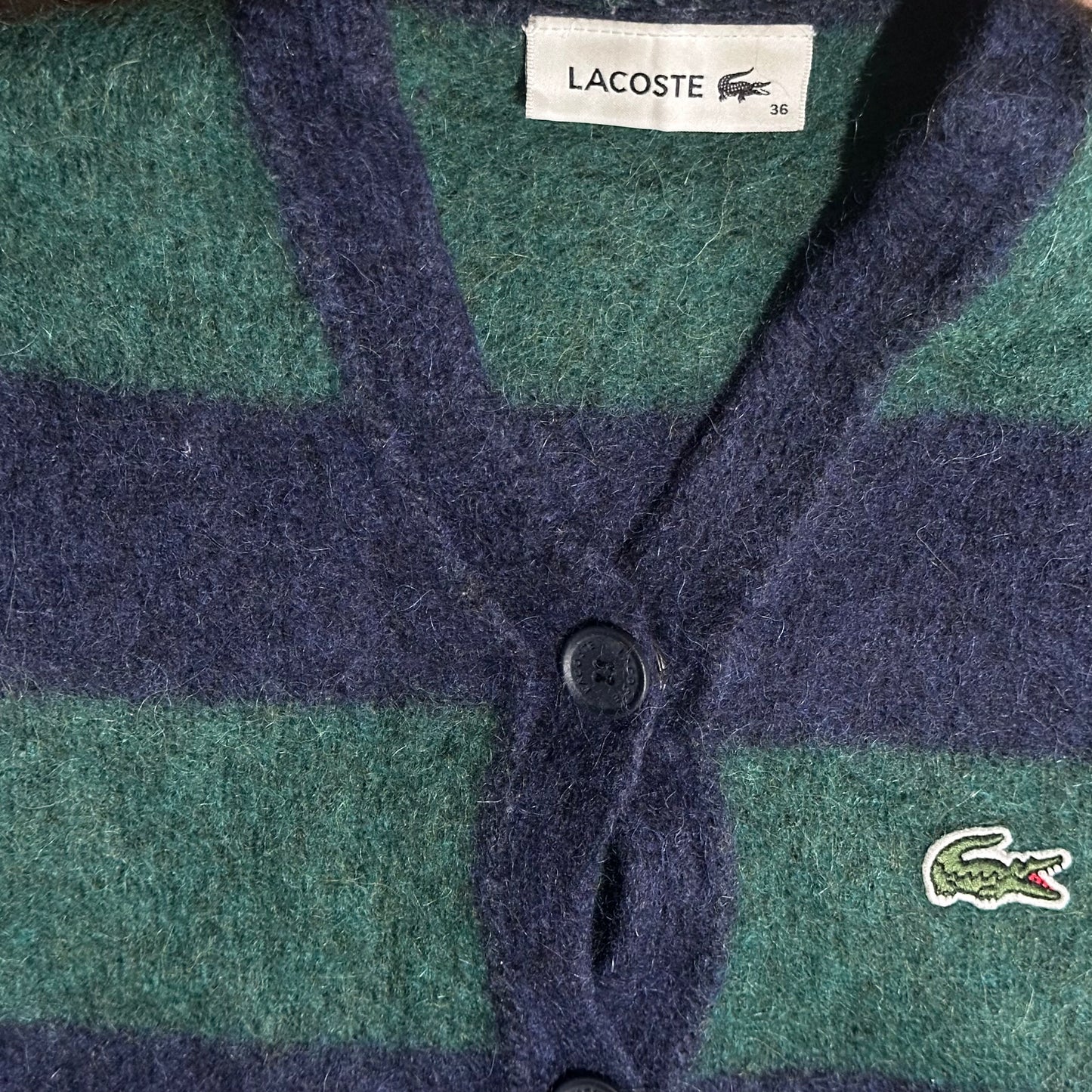 Vintage-Strickjacke von Lacoste mit Streifen – Größe S | La Freeperie