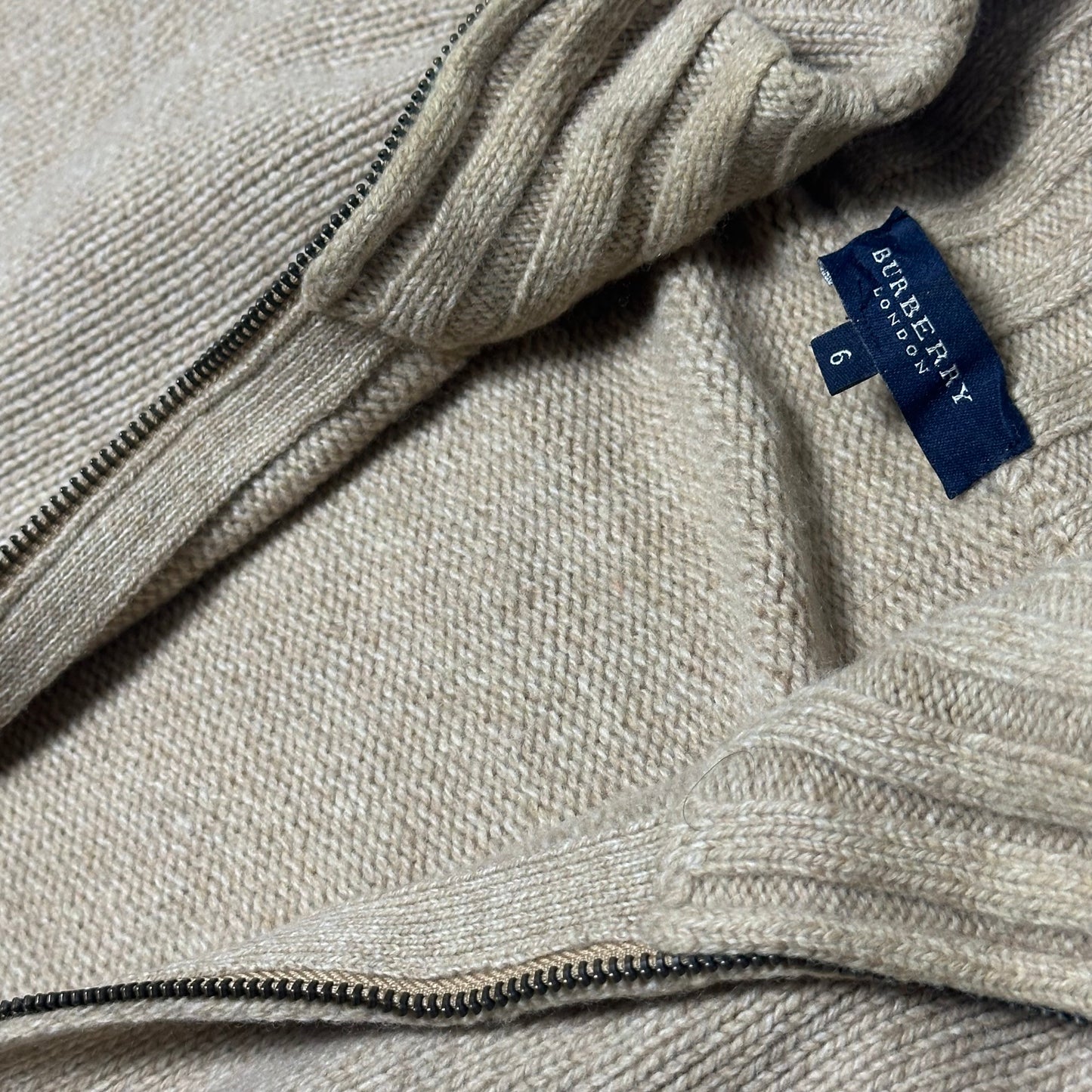 Pull zippé avec coudières Burberry – Taille M