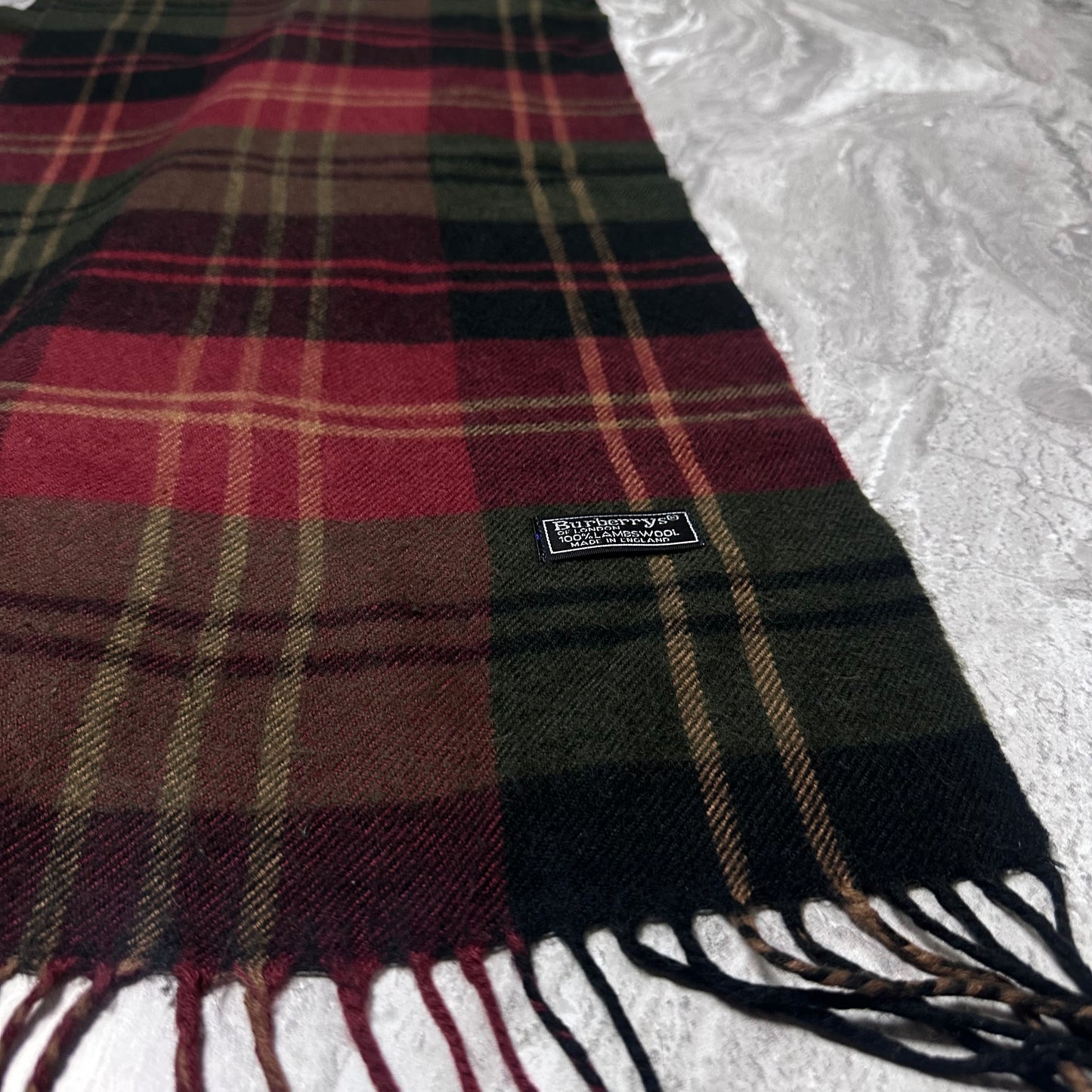 Écharpe Burberry Bordeaux / Vert