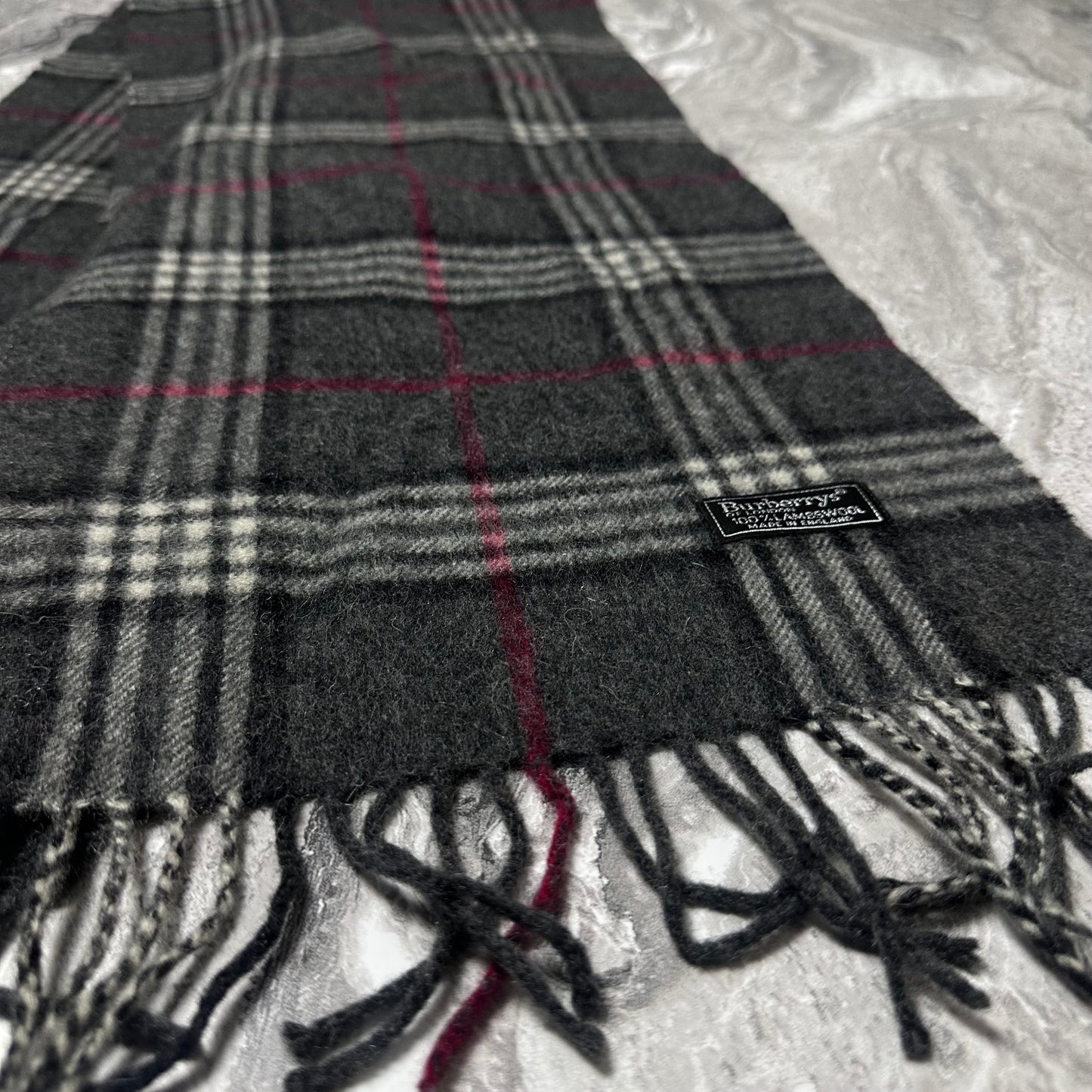 Écharpe Burberry Gris Anthracite