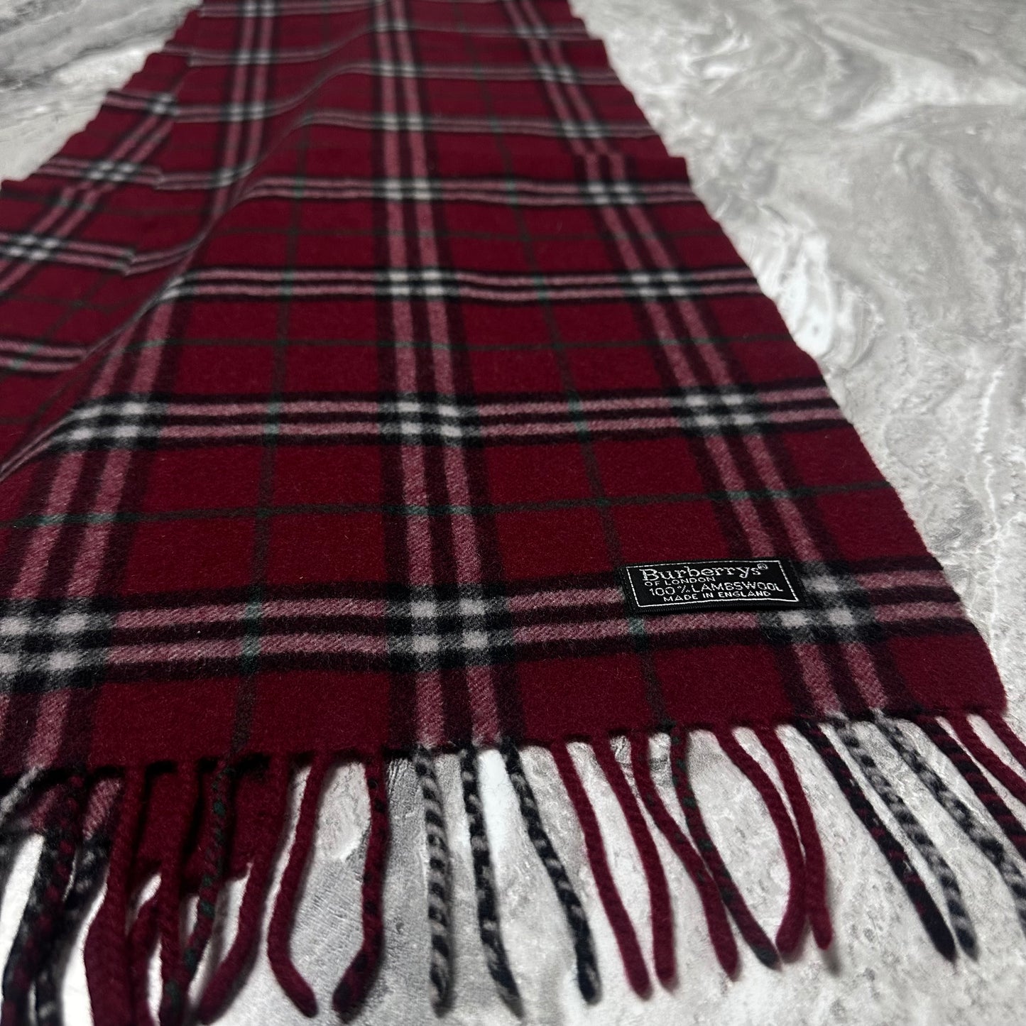 Écharpe Burberry Rouge Bordeaux