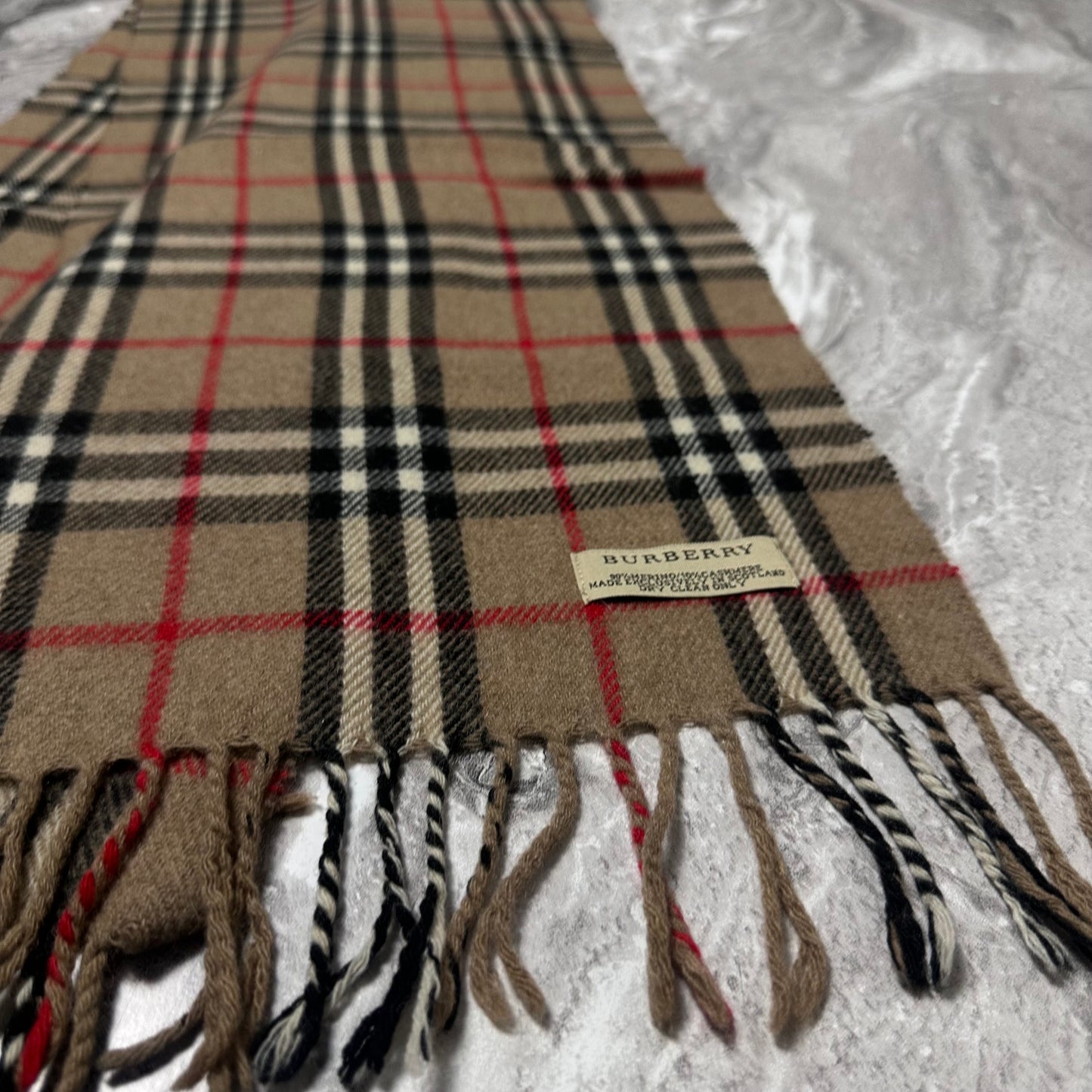 Écharpe Burberry Beige Classique