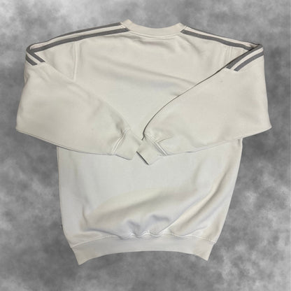 Sweat Adidas Vintage Blanc – Triple Bandes Iconiques