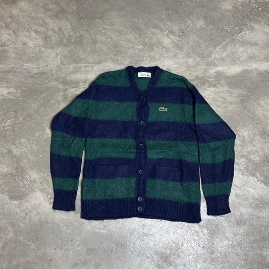Cardigan Lacoste rayé vintage – Taille S | La Freeperie
