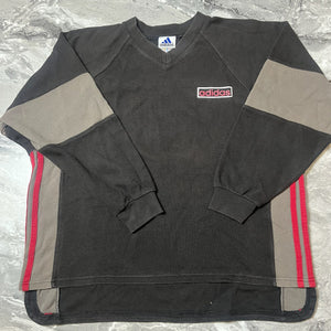 Sweat Adidas noir, gris et rouge – Taille M