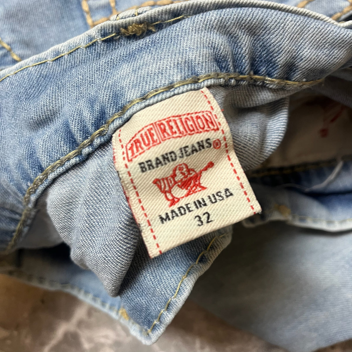 Étiquette True Religion Brand Jeans taille 32
