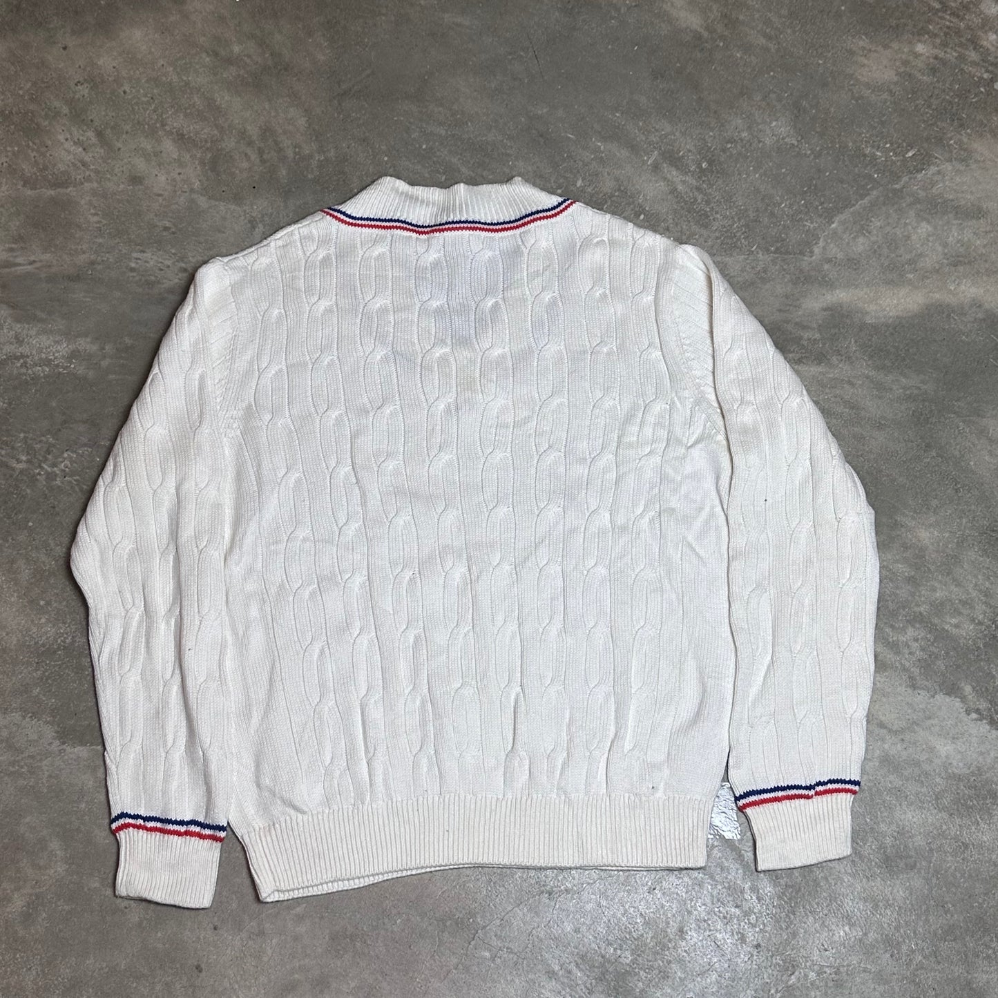 Pull Lacoste col V torsadé – Taille L