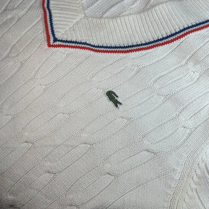 Pull Lacoste col V torsadé – Taille L