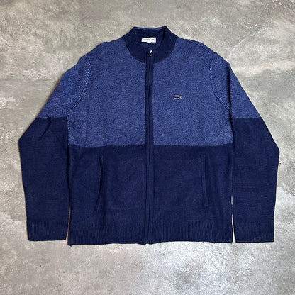 Lacoste-Strickjacke mit Reißverschluss – Größe XXL