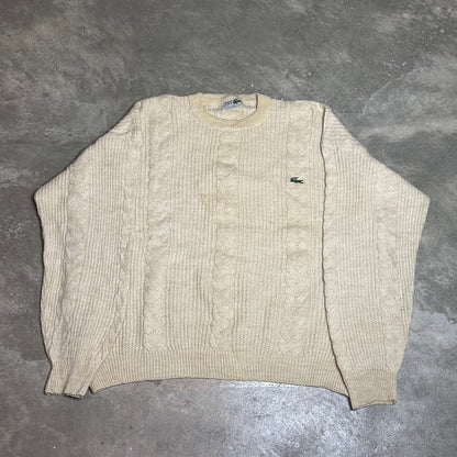 Pull en maille torsadée Lacoste – Taille XL