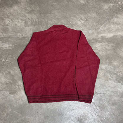 Lacoste Wollpullover mit halbem Reißverschluss – Größe L
