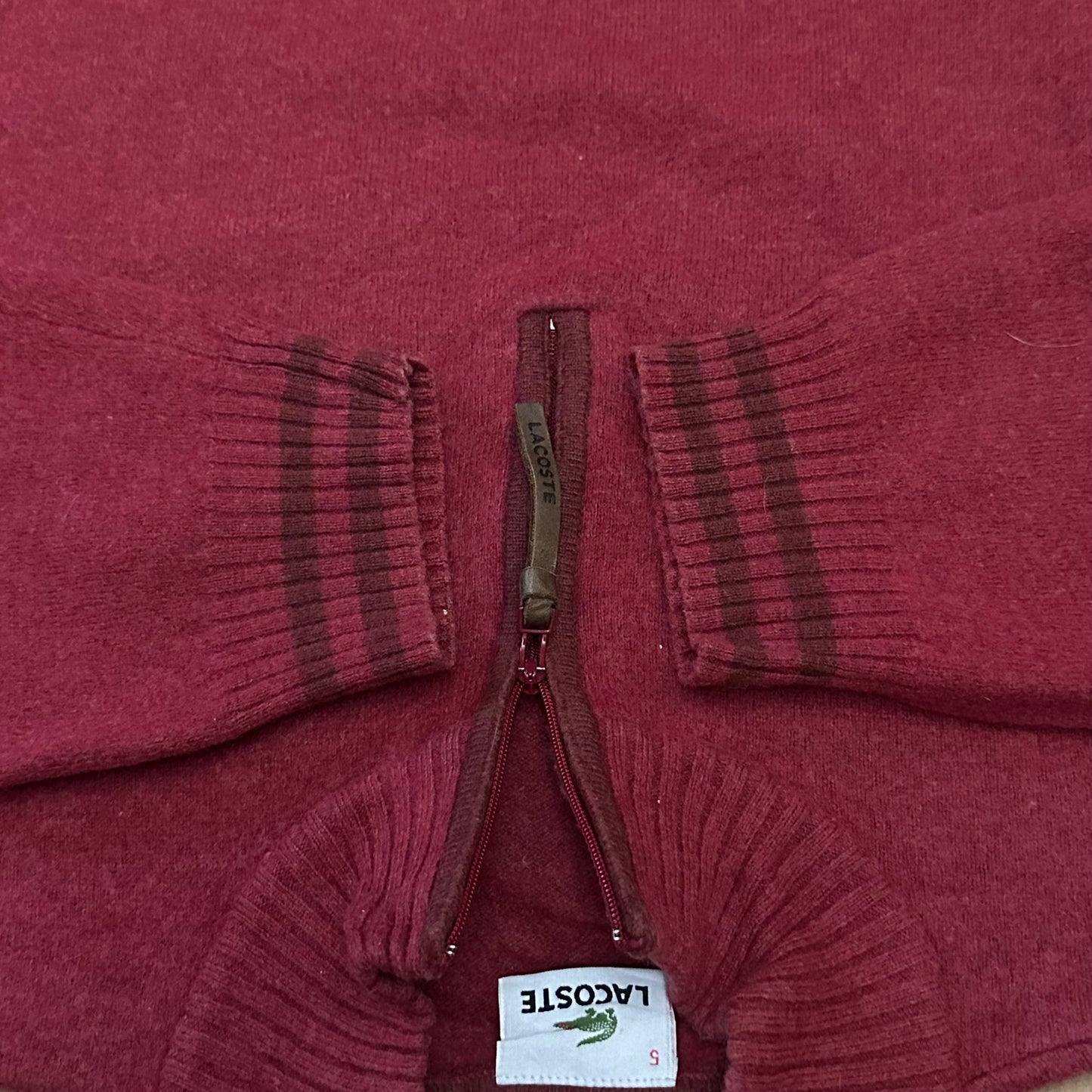 Pull Lacoste demi-zip en laine – Taille L