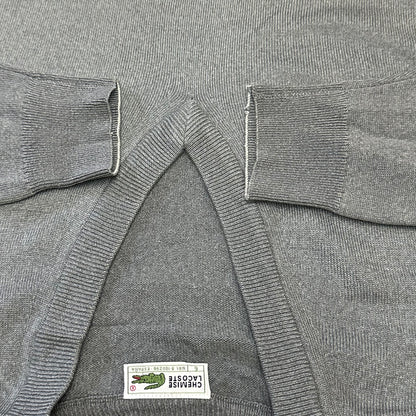 Lacoste V-Ausschnitt-Strickpullover – Größe L
