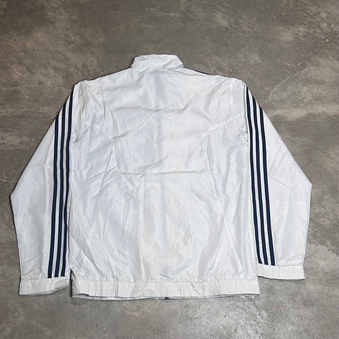 Adidas-Jacke mit Reißverschluss und Streifen – Größe S