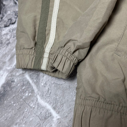 Beige Nike Jacke im 2000er-Jahre-Stil – Größe L