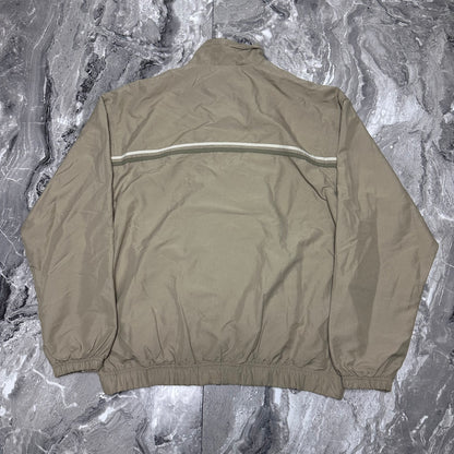 Beige Nike Jacke im 2000er-Jahre-Stil – Größe L