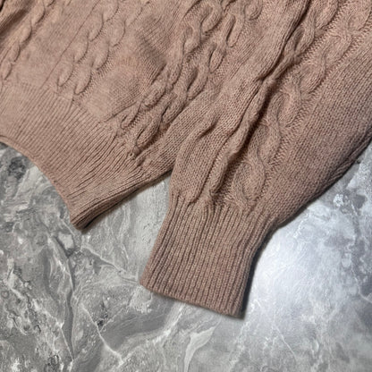 Pull Burberrys torsadé avec écusson brodé – Taille L