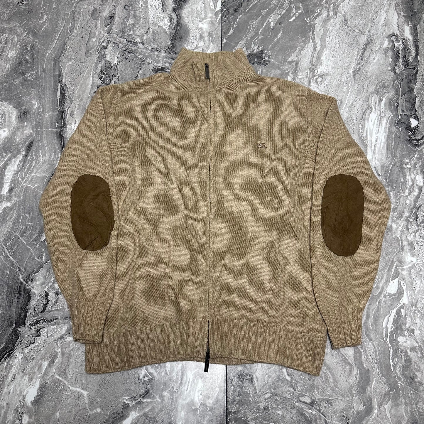 Pull zippé avec coudières Burberry – Taille M