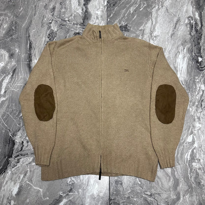 Pull zippé avec coudières Burberry – Taille M