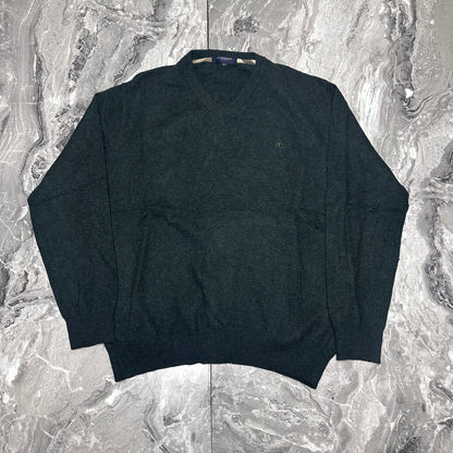 Pull col V Burberry Vert – Taille M
