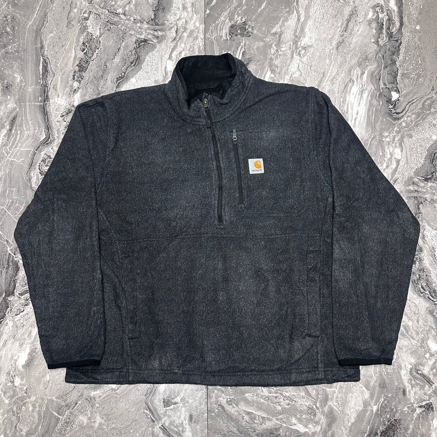 Graue Carhartt Fleecejacke – Größe L