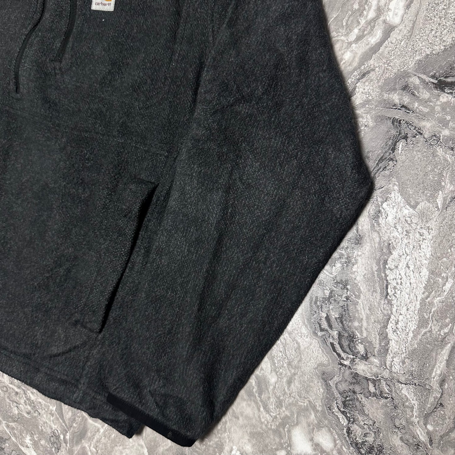 Graue Carhartt Fleecejacke – Größe L