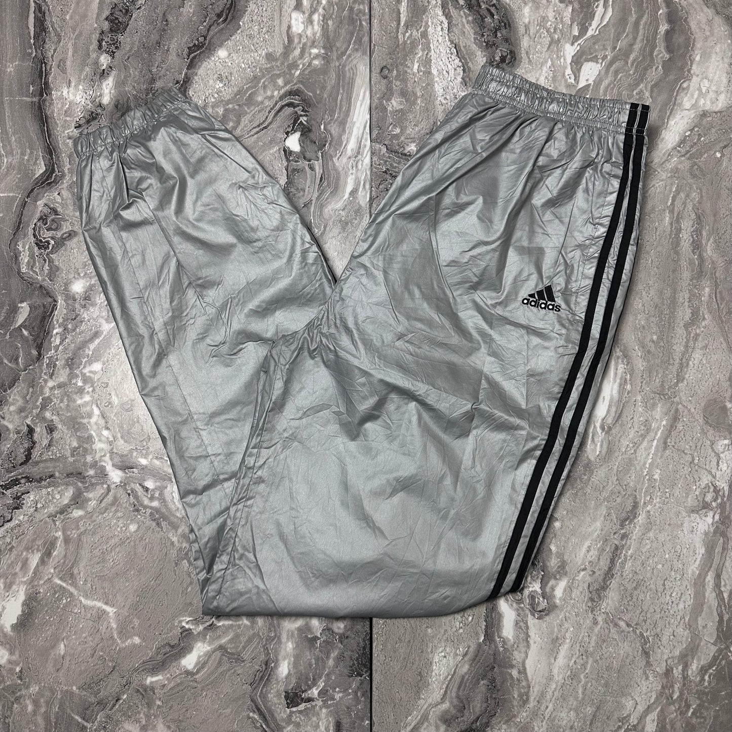 Adidas Trainingshose Silbergrau (1995-2000) – Größe XL