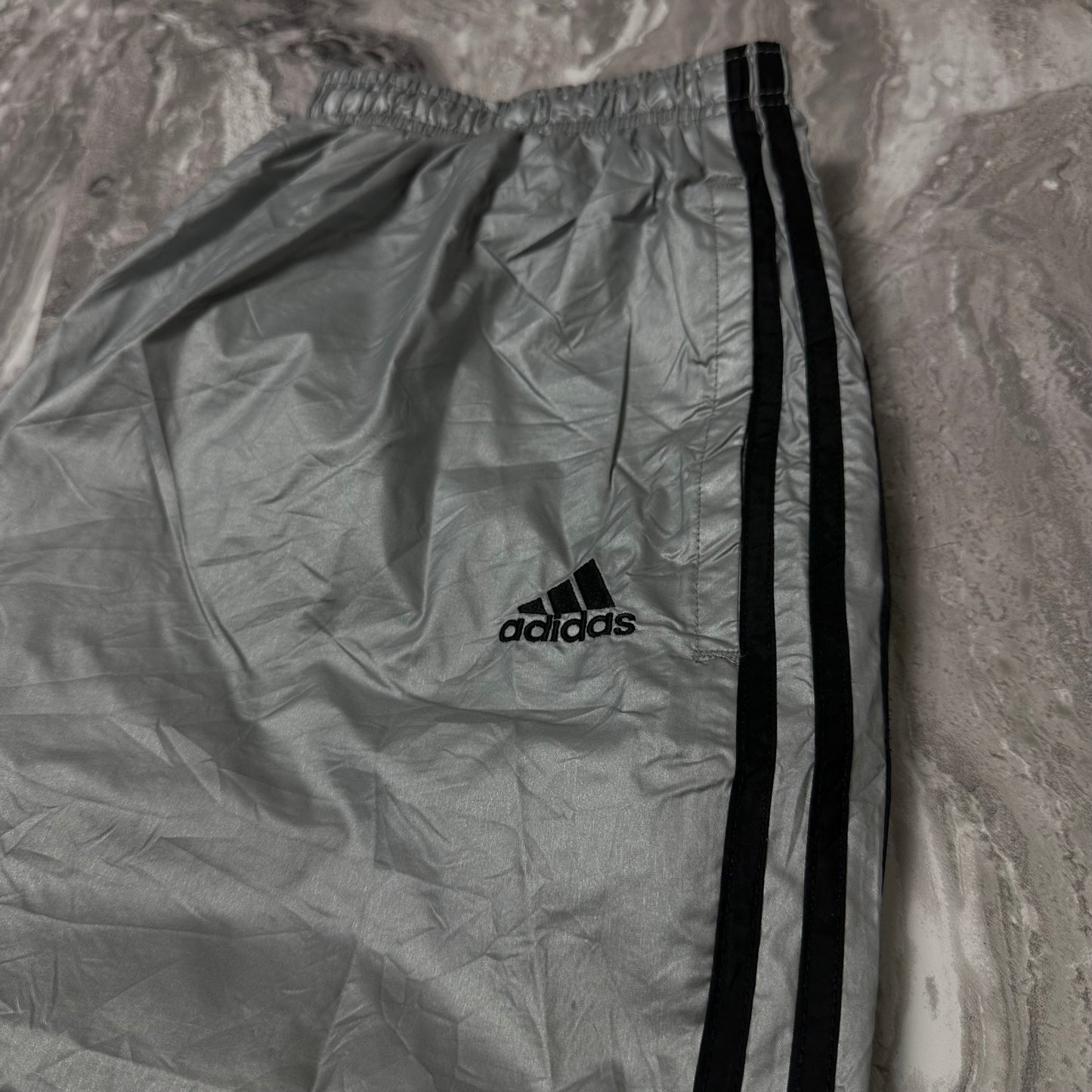 Adidas Trainingshose Silbergrau (1995-2000) – Größe XL