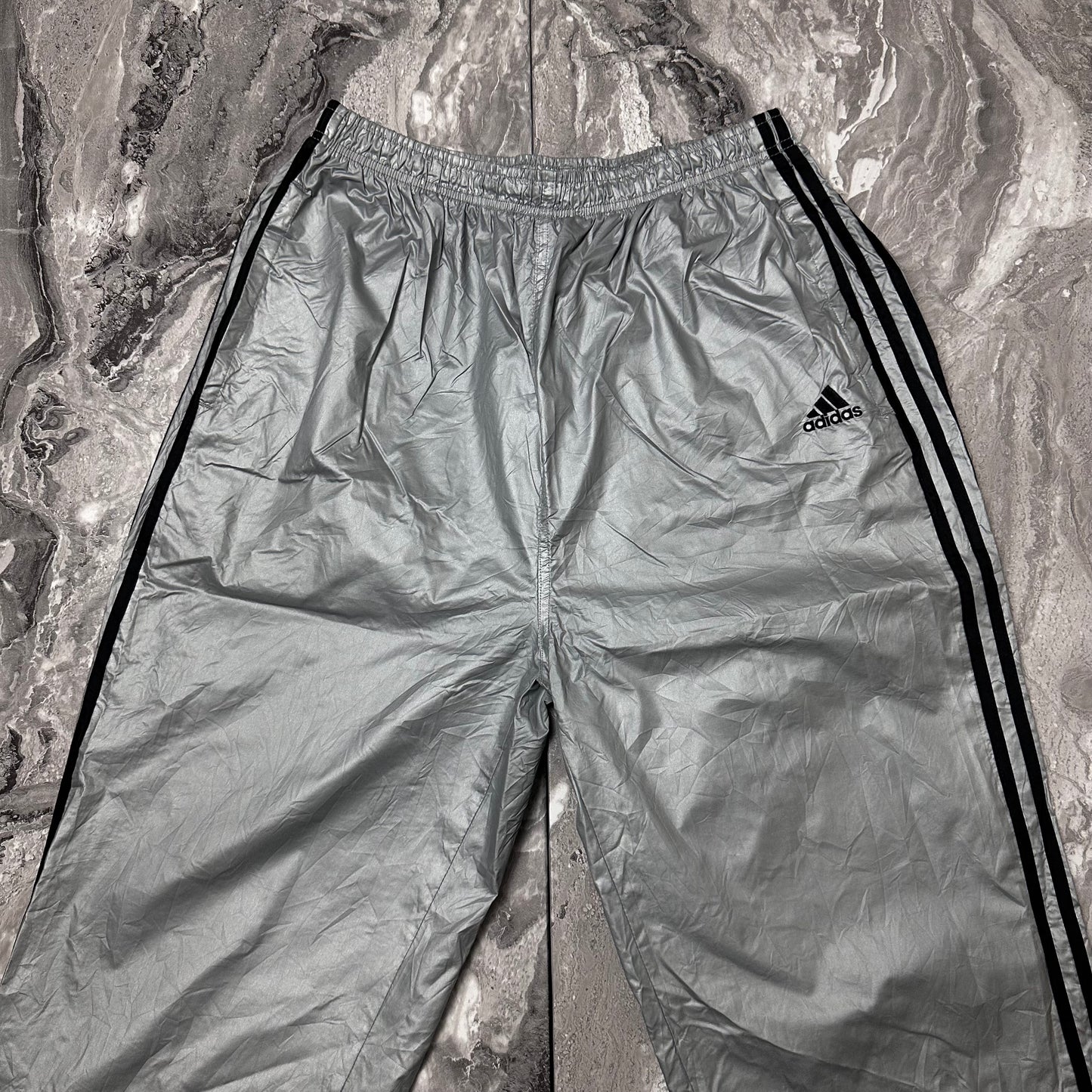 Adidas Trainingshose Silbergrau (1995-2000) – Größe XL