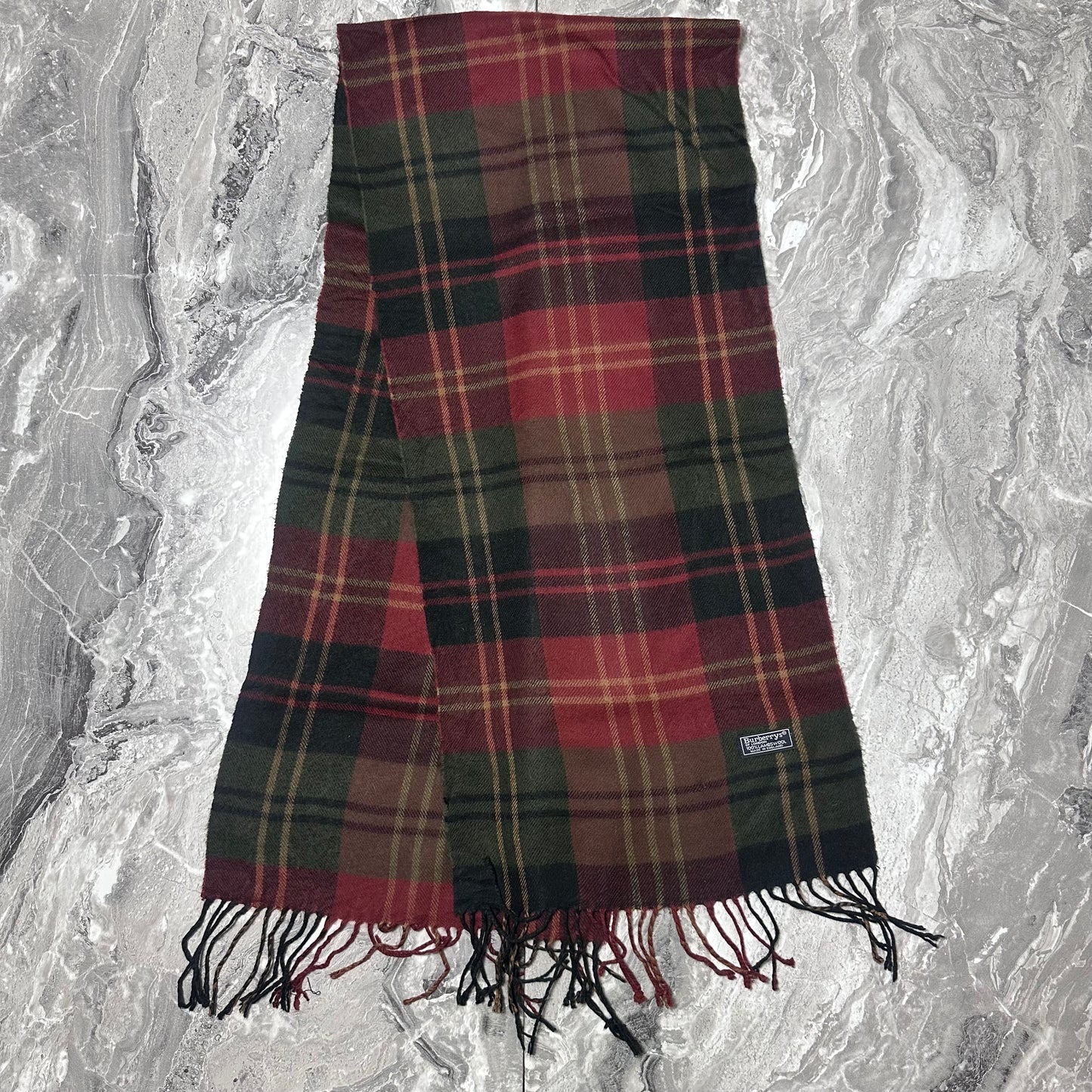 Écharpe Burberry Bordeaux / Vert