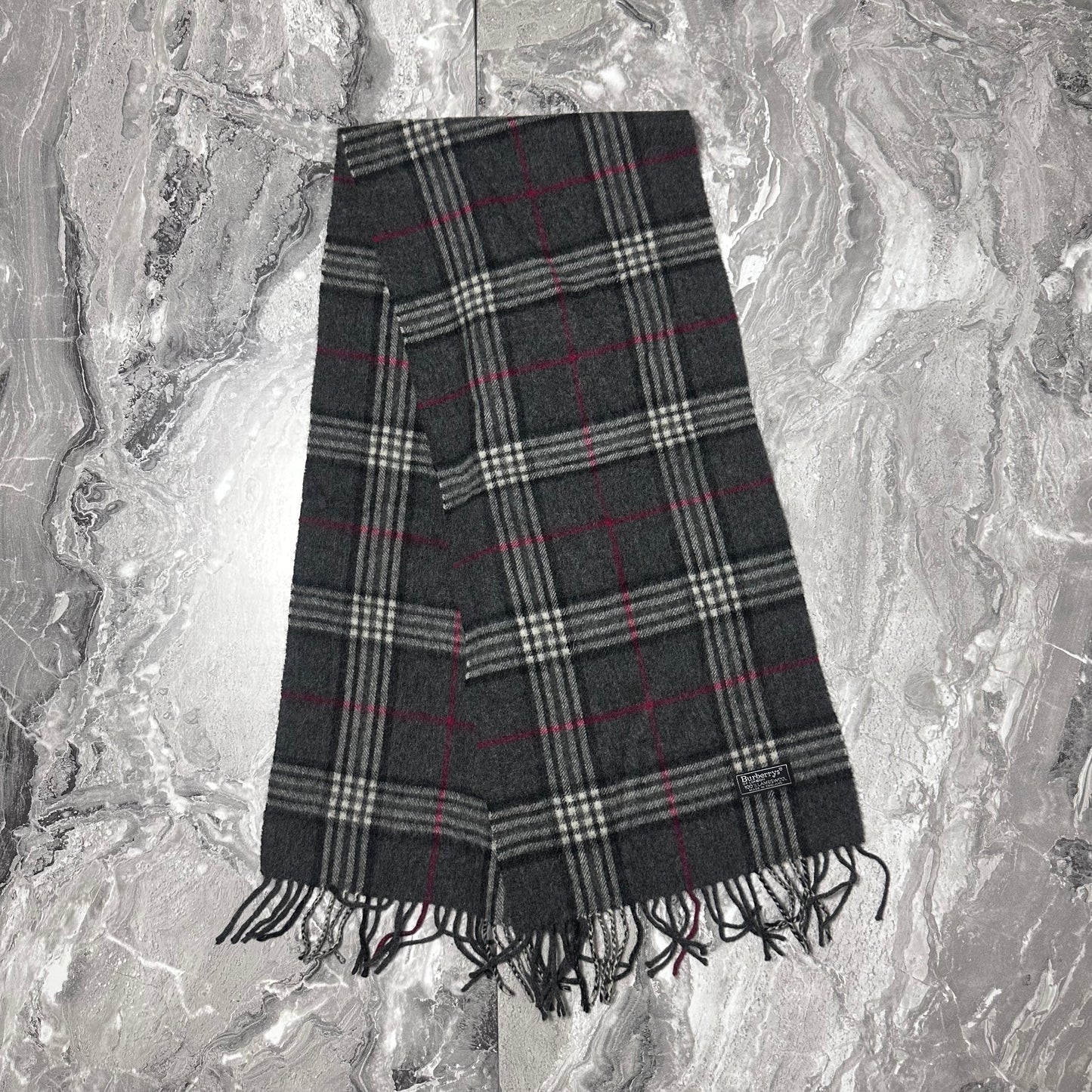 Écharpe Burberry Gris Anthracite