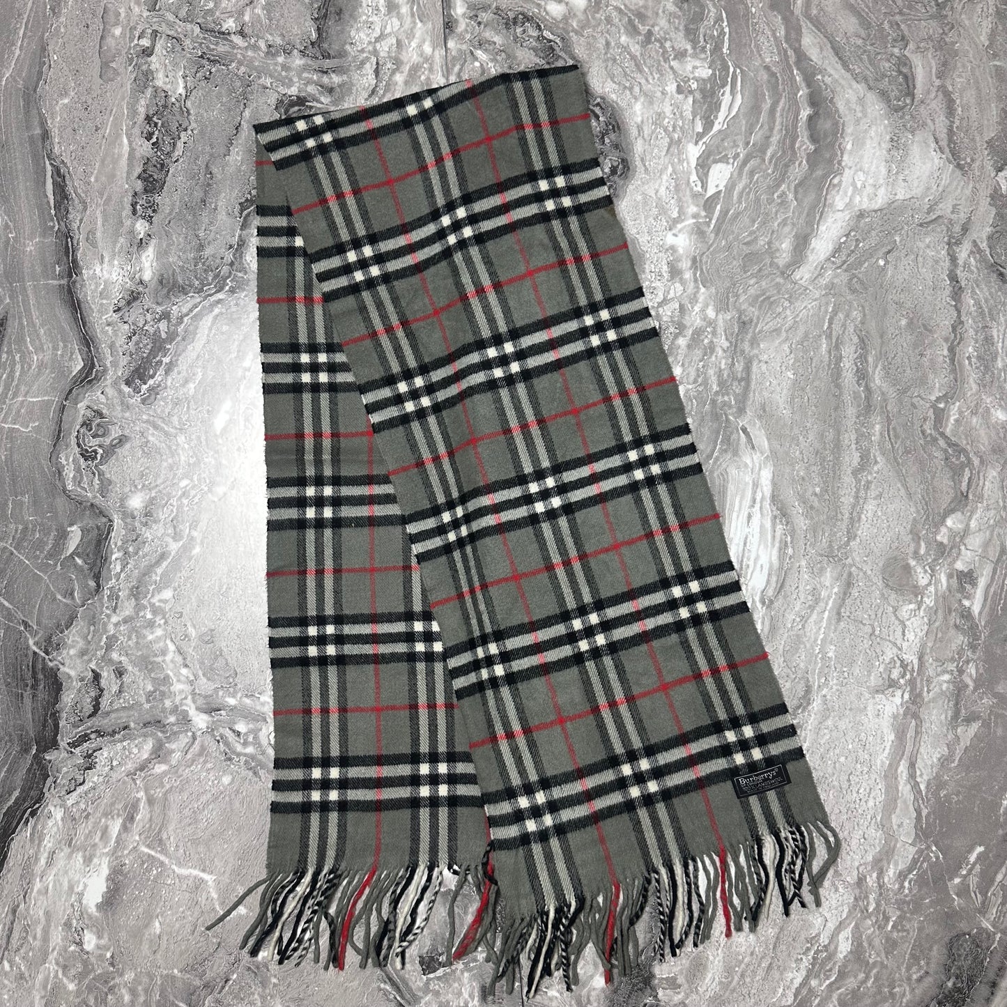 Écharpe Burberrys Grise Tartan