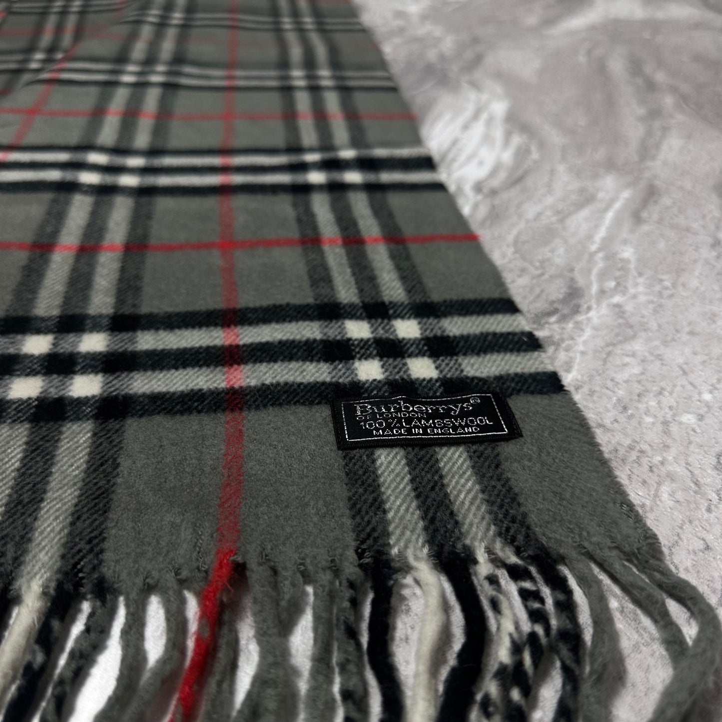 Écharpe Burberrys Grise Tartan