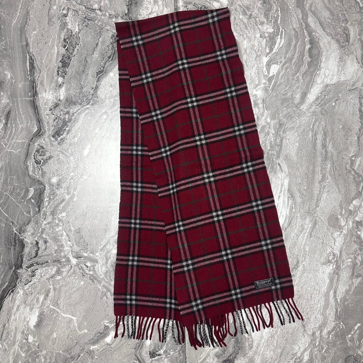 Écharpe Burberry Rouge Bordeaux