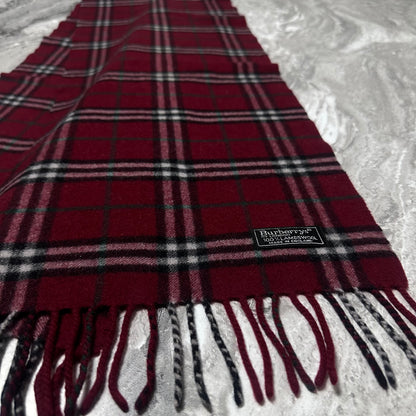 Écharpe Burberry Rouge Bordeaux