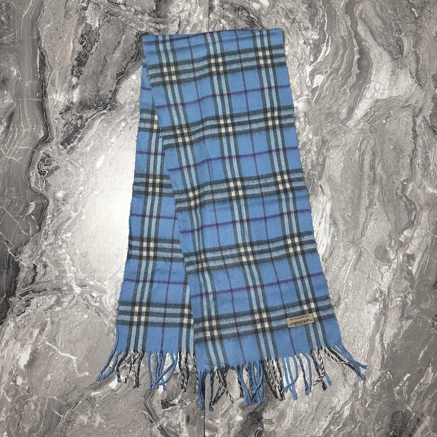 Écharpe Burberry Bleu Ciel