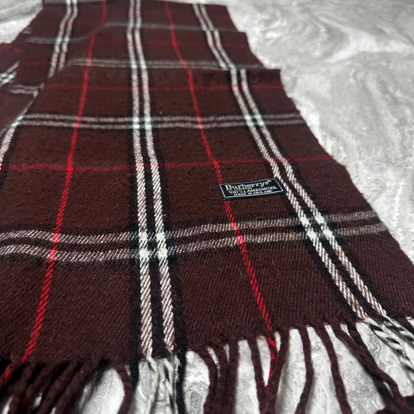 Écharpe Burberry Marron Bordeaux