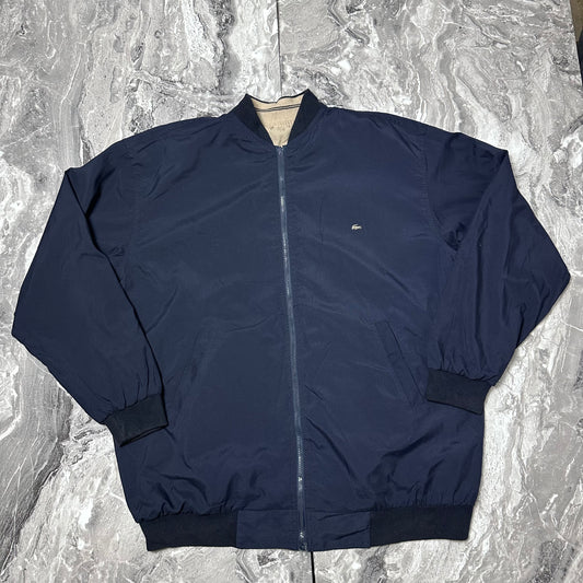 Lacoste Wendejacke Beige/Marineblau – Größe XL
