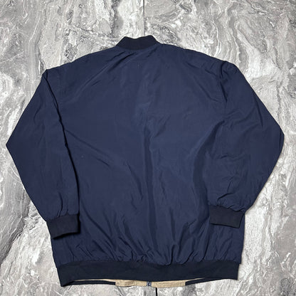 Lacoste Wendejacke Beige/Marineblau – Größe XL
