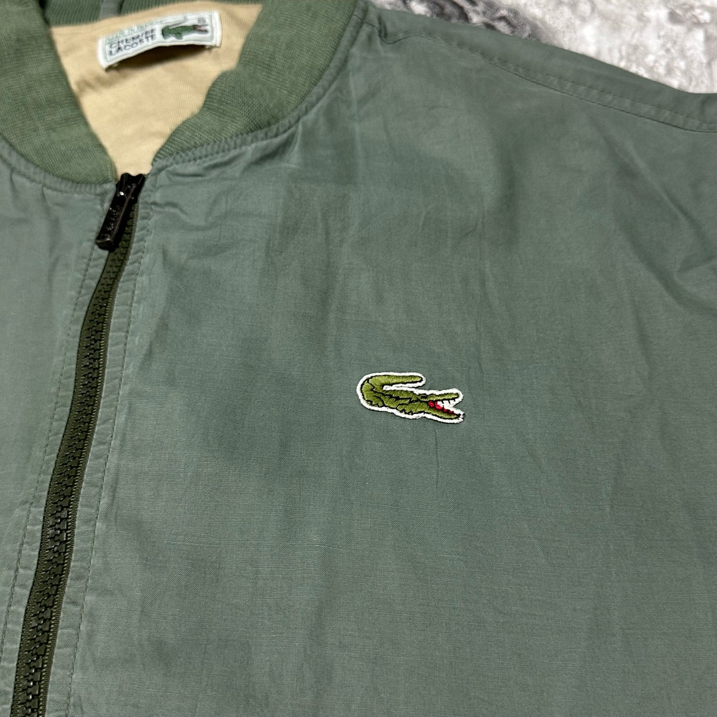 Veste Lacoste Kaki Vintage – Taille M