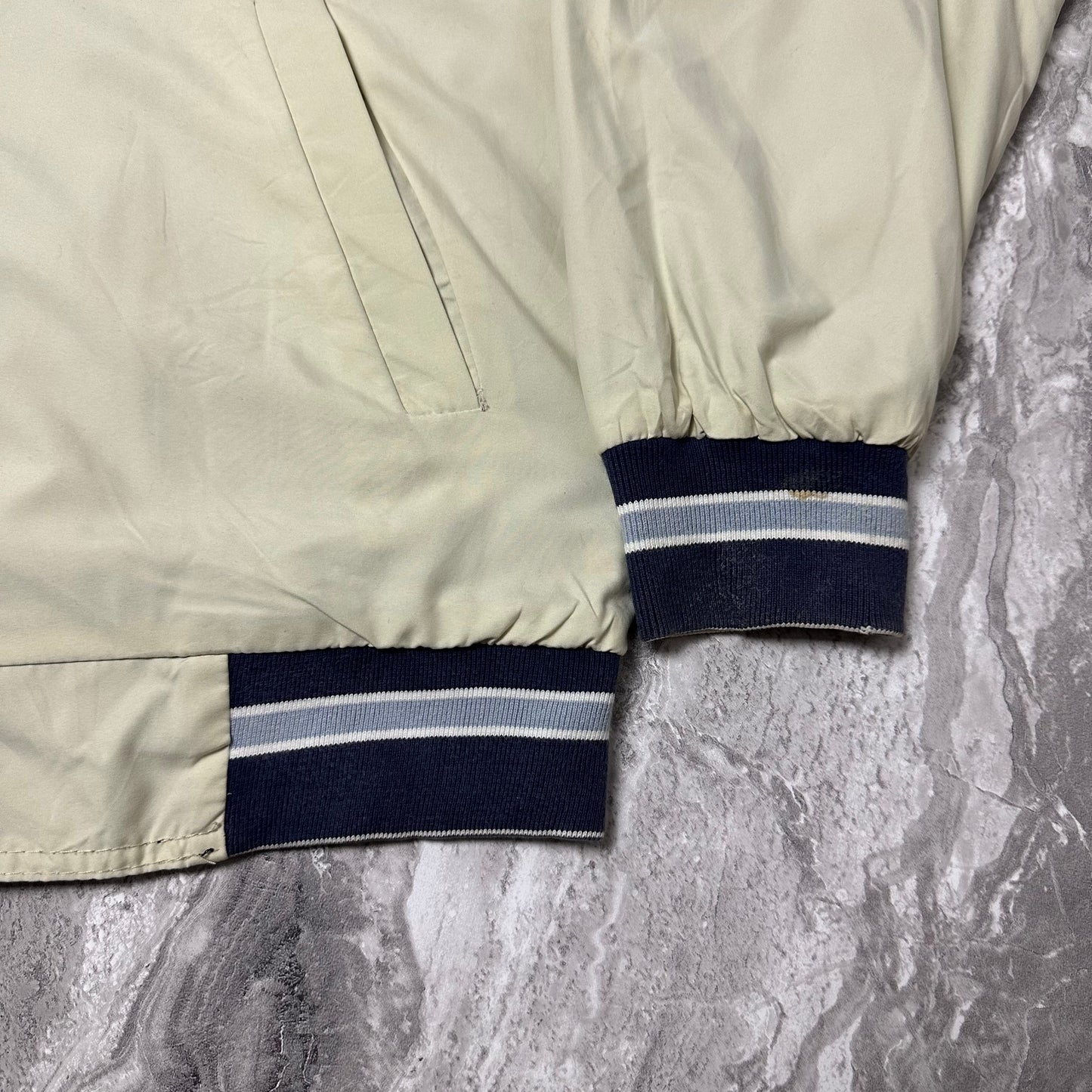Veste Lacoste Réversible Beige / Marine – Taille L