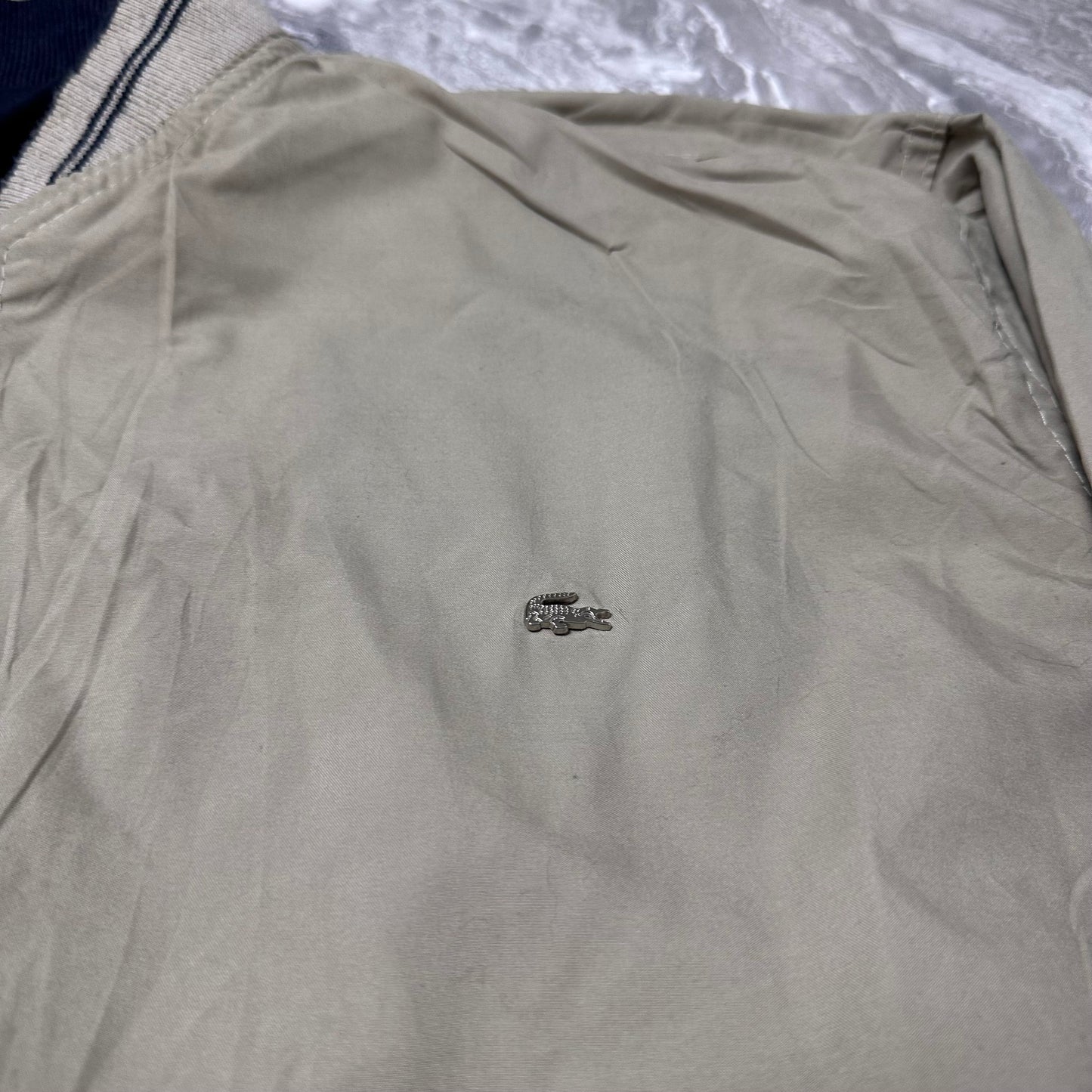Veste Lacoste Réversible Beige / Noir – Taille XL