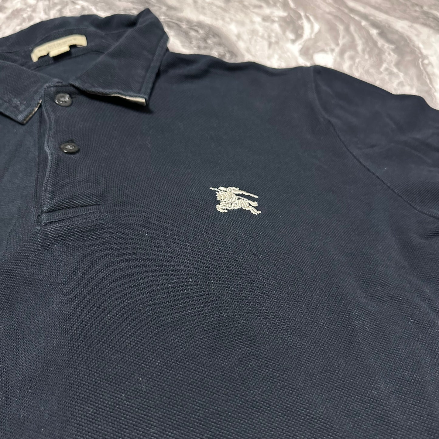 Polo Bleu Marine Burberry – Taille S
