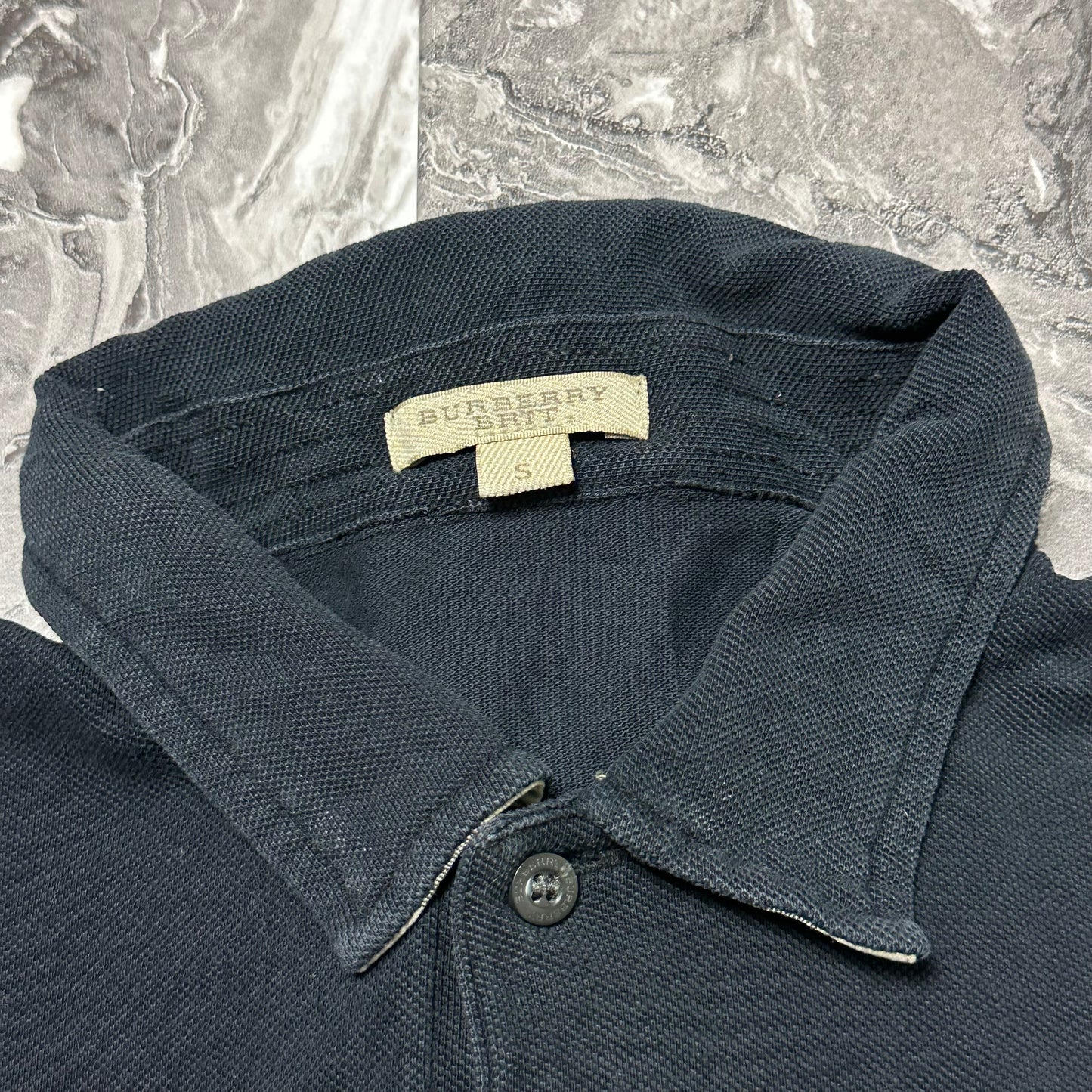 Polo Bleu Marine Burberry – Taille S