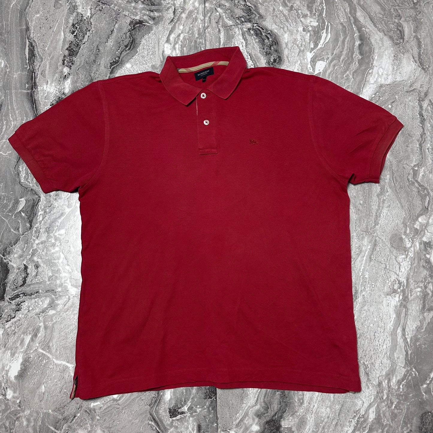 Burberry London rotes Polohemd – Größe L