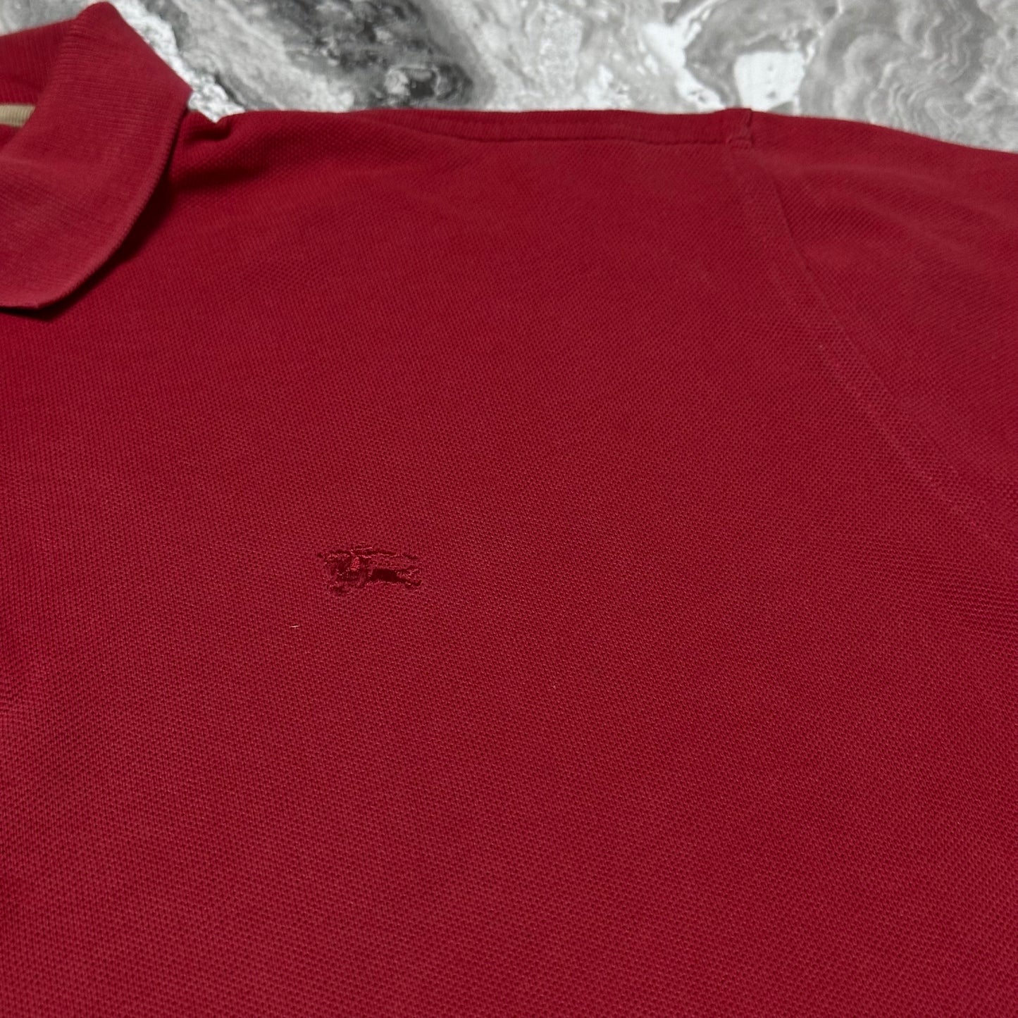 Burberry London rotes Polohemd – Größe L