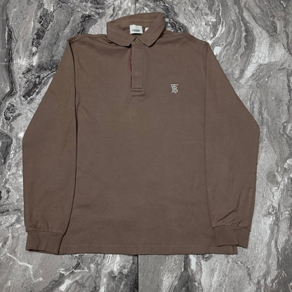 Polo manches longues taupe Burberry  – Taille M