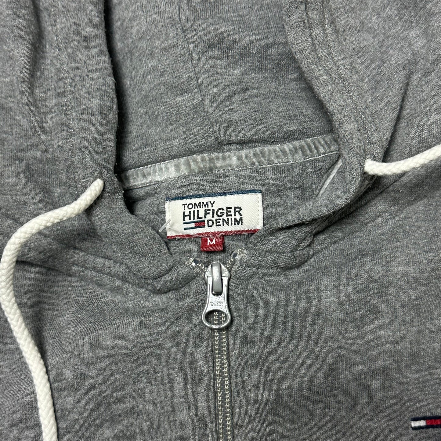Tommy Hilfiger Denim-Kapuzenpullover mit Reißverschluss – Größe M