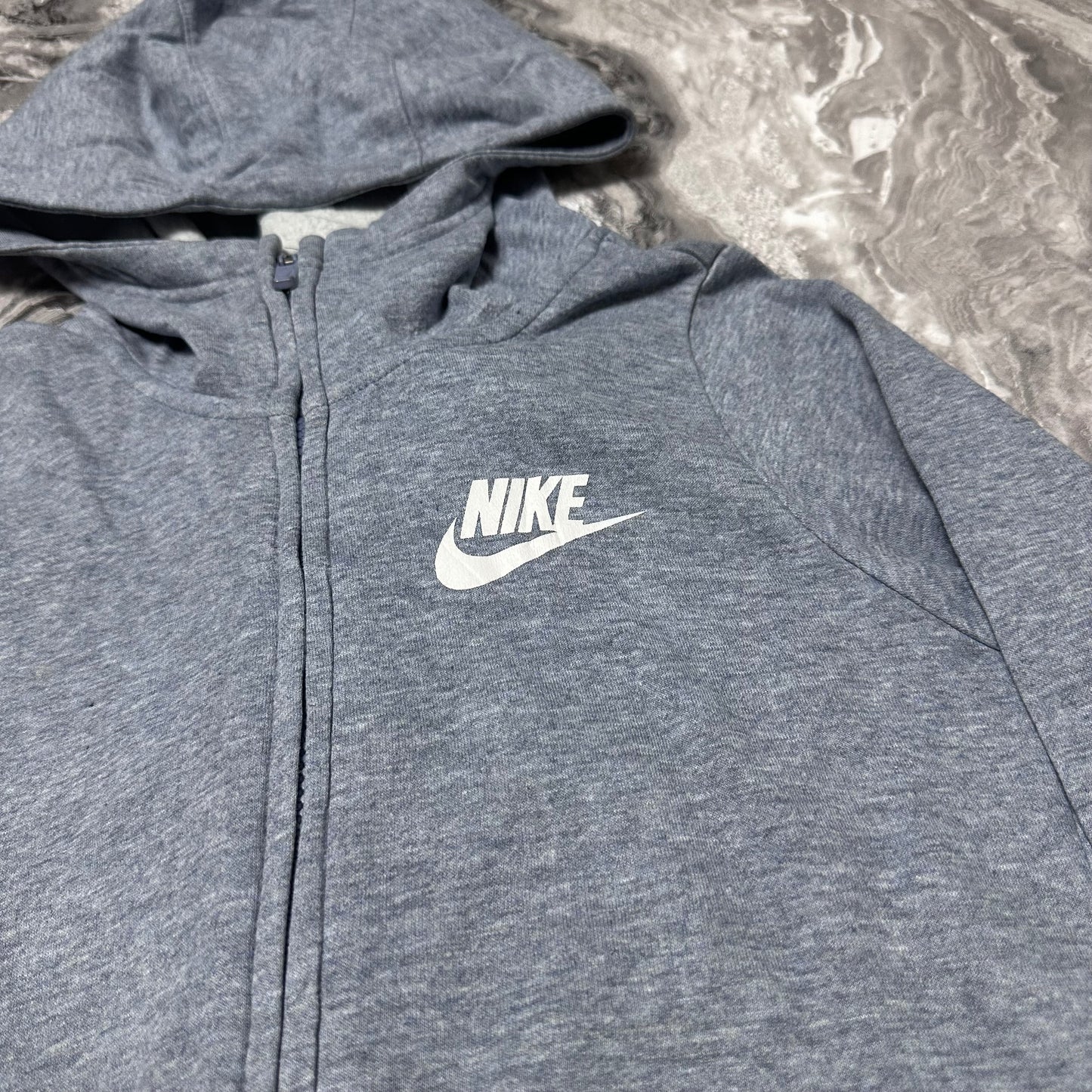 Sweat à capuche zippé gris Nike – Taille L