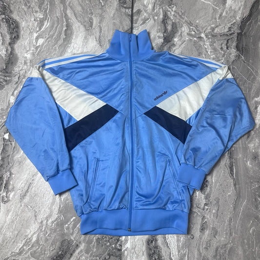 Veste Adidas bleu retro sport vue de face